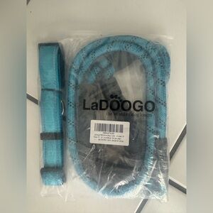 Ladogoo Teal Dog Leash and Collar Set